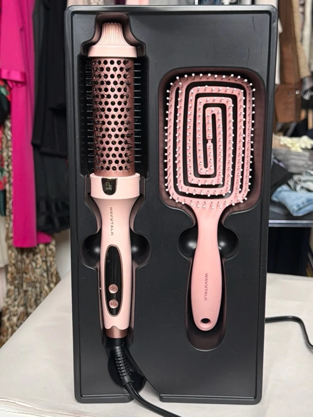 Wavytalk Blowout Boost Ionic Thermal Brush — Pink